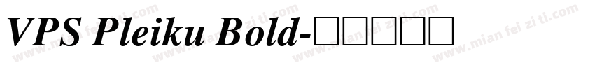 VPS Pleiku Bold字体转换